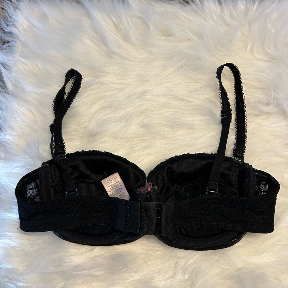 Chic Black Lace Bra with Sparkling Accents❤️32B - Picture 6 of 9